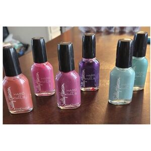 Sally Hansen Hard as Nails Polish Lot of 6 Walk the Plank Be a Gem-Stone 13.3ml
